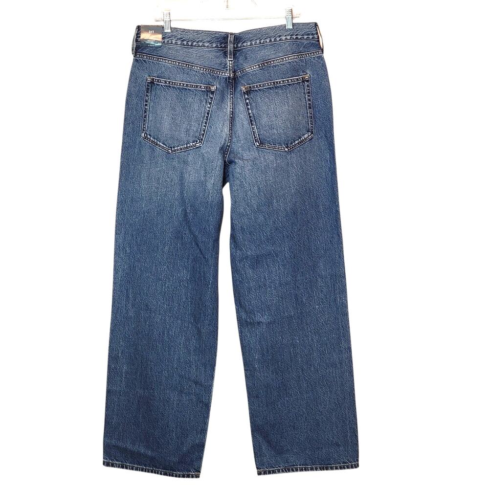 J. Crew NWT 90s Vintage Baggy High Rise Jeans Blue Denim Size 31T - Picture 7 of 12